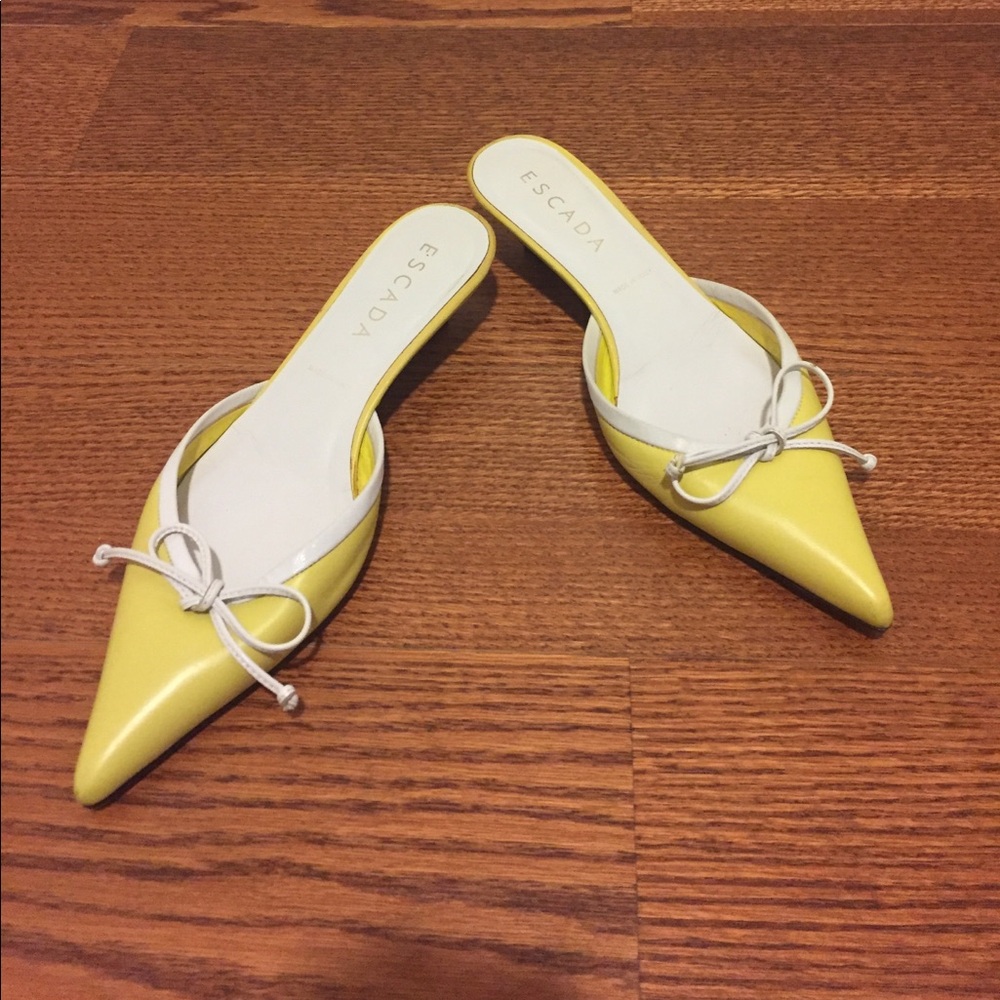 Escada Yellow and White Women's Shoes